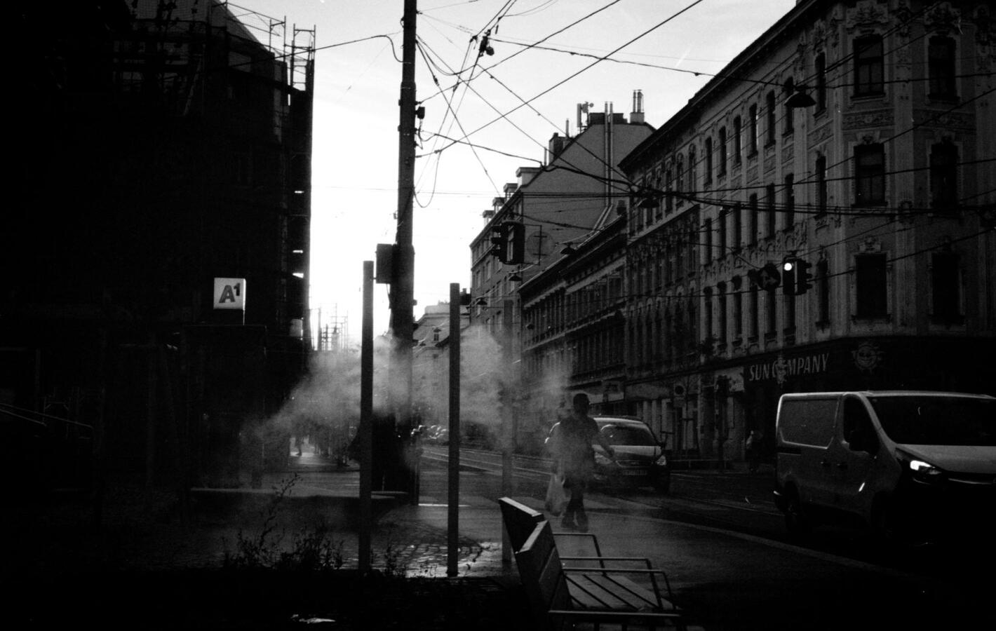 Haze of wires and shadows